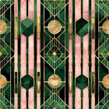20x Green Pink Pastel Art Deco Peel and Stick Tiles Sticker Bathroom Kitchen