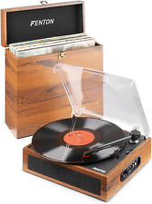 Fenton Bluetooth Record Player Vinyl Turntable with Matching Record Case Built-I