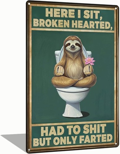Funny metal tin sign trouble - metal,