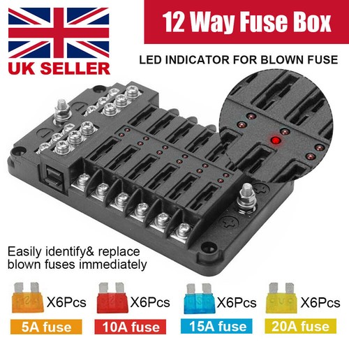 12way blade fuse box block - 12way,