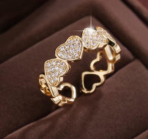 Luxury heart adjustable ring - luxury,