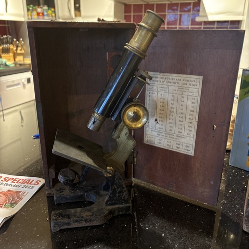 Antique microscope original - in,