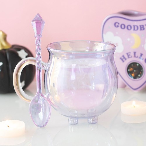 Purple double walled glass - purple,