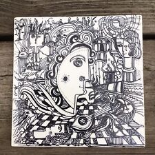 Vintage MidCentury Modern Abstract Ceramic Tile - Poole Pottery Carter Tiles