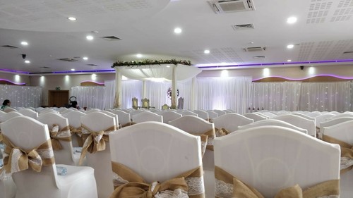 100 hessian and lace chair - lace,