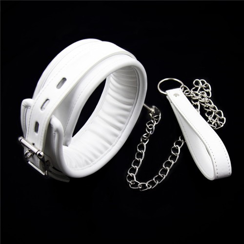 Leather bdsm neck collar - neck,