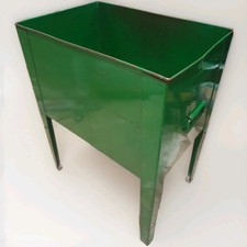 Vintage Factory Steel Log Bins mid century industrial bin Paper Bin Planter 