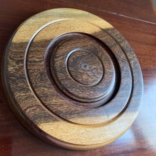 Wooden Trivet Heavy 600g Solid Wood 20cm Diameter Quality Dining Home Decor 