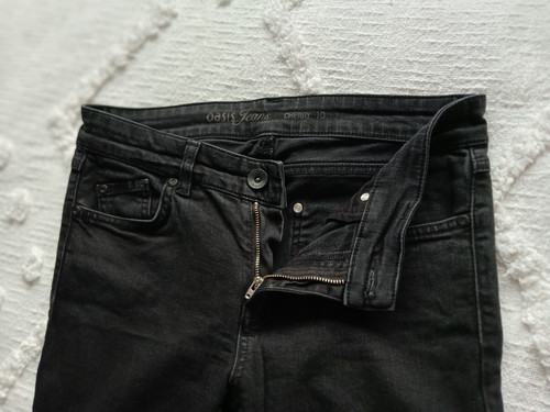 Oasis cherry jeans black slim - black,
