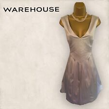 Spotlight Warehouse Womens Oyster Satin Sleeveless Fit Flare Party Dress UK 12
