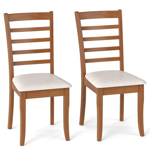 Set high back wooden - of, 2