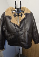 Topshop faux leather shearling