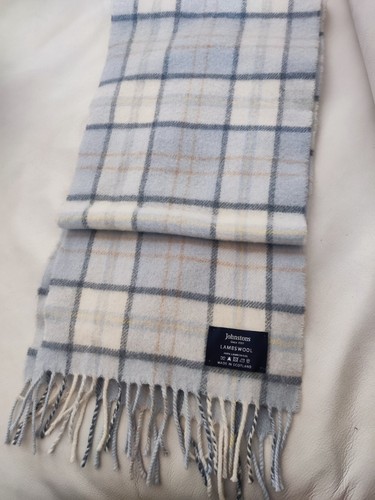 Johnstons blue cream check - blue,