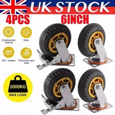 4x Heavy Duty 6" Swivel Castor