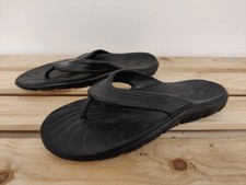 SKECHERS BLACK FLIP FLOPS UK 6