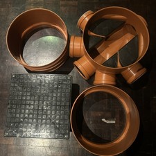 320mm Manhole Inspection Chamber Pipelife IC320  - Base, 2 Riser, Cover & Frame