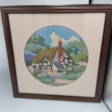 Vintage framed tapestry - vintage,
