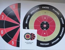 Bullseye TV Show Game Kit - Poster set for retro Party Night with 200 Questions