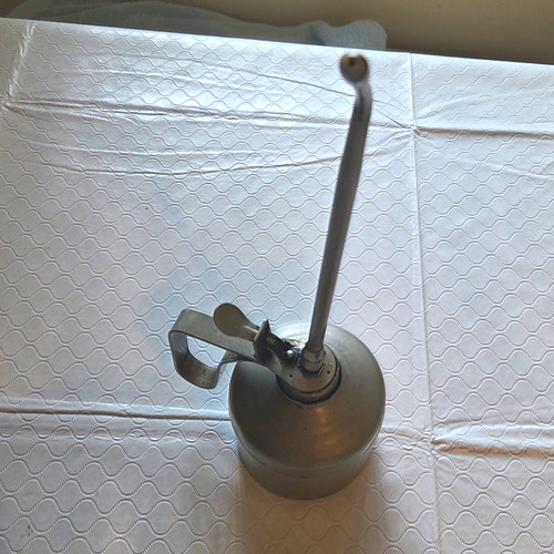 Vintage metal hand - pump, oil