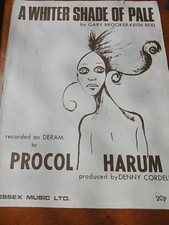 A Whiter Shade of Pale - Procol Harum - 1967 Essex Music Sheet Music