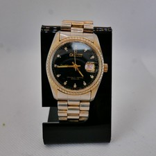 Quest Automatic Watch - Gold Tone Diamond Diamanté  – Luxury Men’s Timepiece