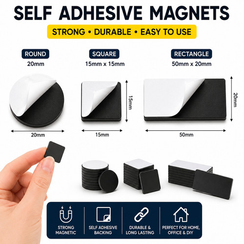 Self adhesive magnetic pads - self,