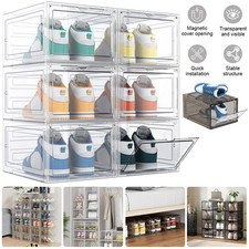 6pcs Shoe Box Storage Case