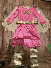 Pink Batgirl Costume, With Cape, Belt And Boots, Size 4-6 Yrs