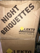 LAST 1! Lekto Woodfuels Night Briquette 20kg 20 Briquette Up to 8 Hour Slow Burn