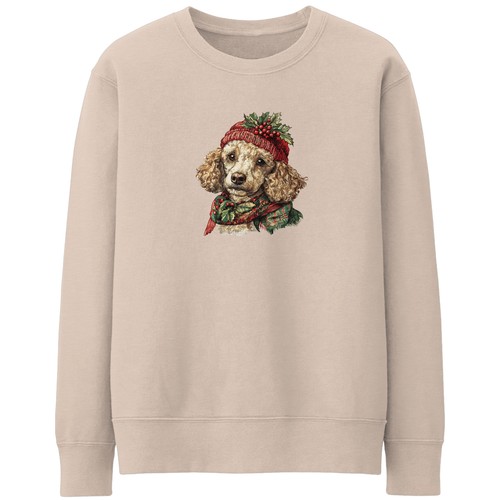 Poodle christmas sweatshirt - poodle,