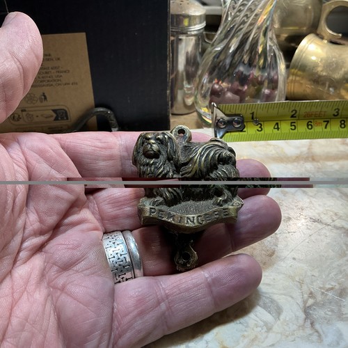 Vintage brass pekingese - brass,