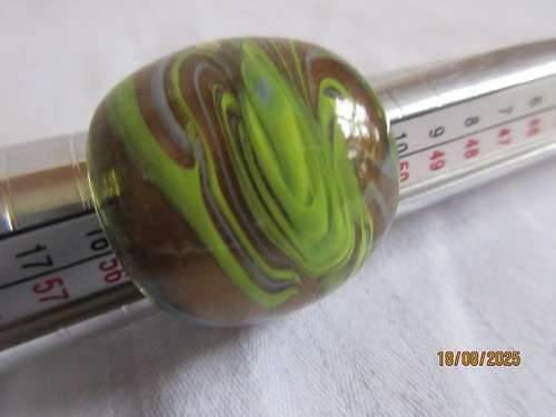 Murano style glass - green, brown