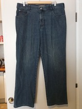 MEYER Mens JEANS Dark Stonewash Cotton Stretch Measure 37" Waist / 30" Leg