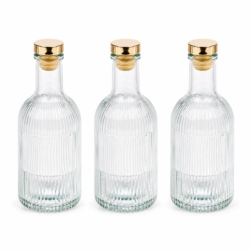Ribbed glass water - ribbed,
