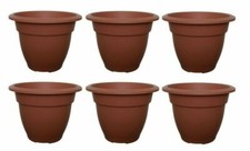 6 x Plastic Round Plant Flower