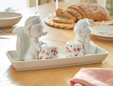 Disney Thumper & Flower (Bambi) Salt & Pepper Pots + Tray