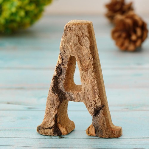 Natural wooden marquee letter - wooden,