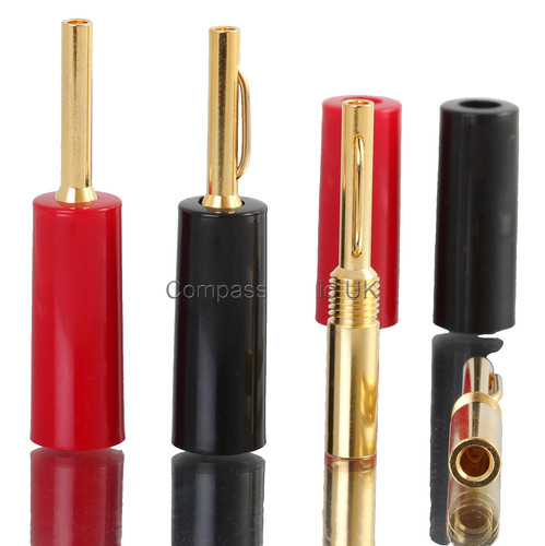 Crimp 4mm gold banana plugs - 4,