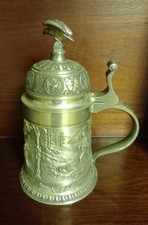 Vintage Pewter Lidded Beer