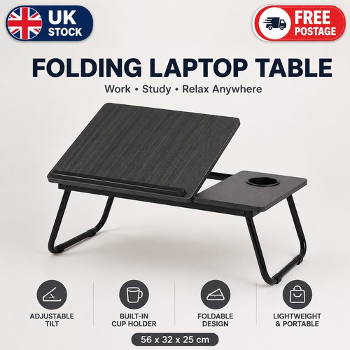 Laptop bed tray folding desk - bed,