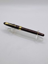 Purple Marble Enamel Gold Trim Fountain Pen Germany Medium Nib