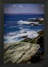 Rocky Side By The Ocean Framed