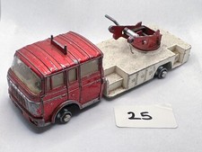 RARE DINKY FRANCE 956 / 568 BERLIET TURNTABLE FIRE ESCAPE TOY TRUCK ENGINE WORN