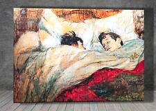 Henri de Toulouse-Lautrec In Bed CANVAS PAINTING ART PRINT  1727