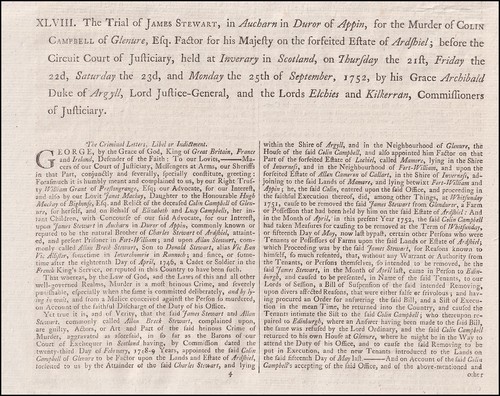 The appin murder trial - appin, of