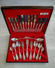 ONEIDA silver plate SILVER ARBOR/AMERICAN HARMONY 44pc CANTEEN/CUTLERY SET for 6