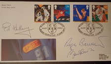 Sport FDC 1991 Signed by Sir Edmund Hillary, Roger Bannister & Bobbie Charlton.