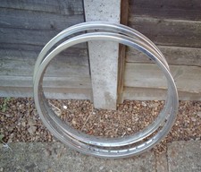 2x  CHROMED STEEL 36  HOLE  20" BMX RIMS MID SCHOOL