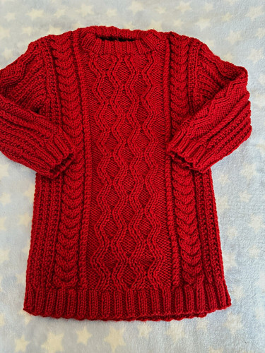 New hand knit - knit, red