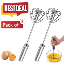 2Pc Hand Push Rotary Egg
